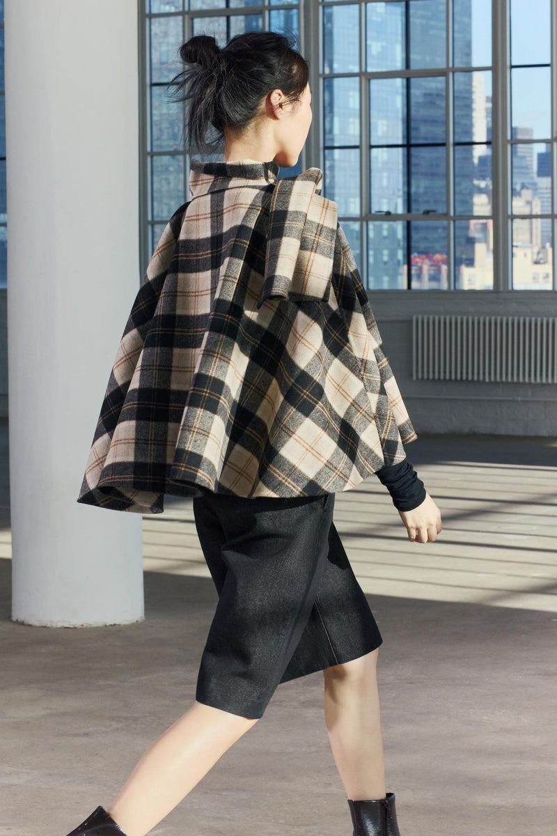 Amélie Check Cape