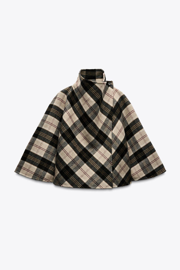 Amélie Check Cape