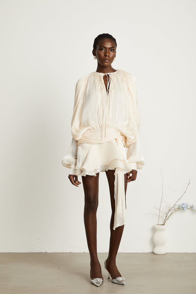 Eugénie ruffled mini dress